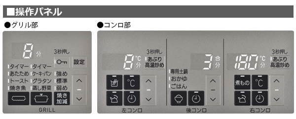 デリシア　操作部シンプルタイプ