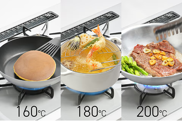 料理に応じて設定「温度調節機能」